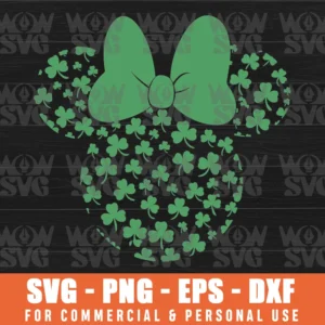 MICKEY MOUSE ST. PATRICK'S DAY SVG PNG EPS DXF, CRICUT FILE, SVG FILES CLIP ART