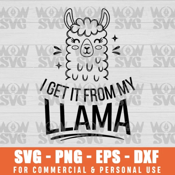 LLAMA SVG CUT FILES SVG PNG EPS DXF CRICUT FILE SILHOUETTE ART