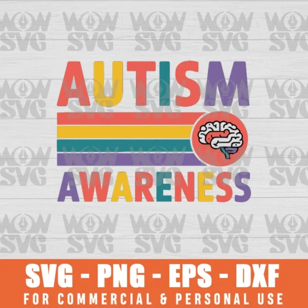 AUTISM, AUTISM AWARENESS SVG PNG EPS DXF CRICUT FILE SILHOUETTE ART