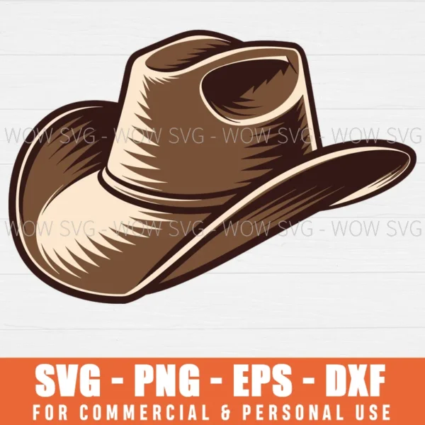 COWBOY HAT SVG FILES FOR CRICUT SVG PNG EPS DXF, CRICUT FILES, SVG FILES CLIP ART