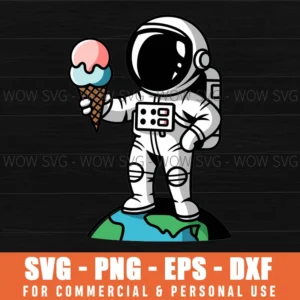 ASTRONAUT SVG ICE CREAM SVG PLANETS SVG SPACE SVG PNG EPS DXF, CRICUT FILES, SVG FILES CLIP ART