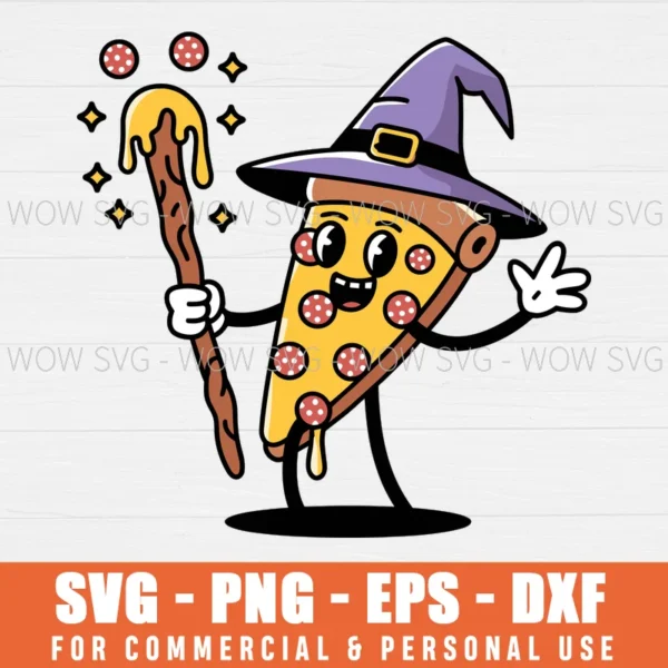 THE PIZZA WIZARD SVG FOOD LOVER FOODIE SVG NATIONAL PIZZA DAY SVG PNG EPS DXF, CRICUT FILES, SVG FILES CLIP ART