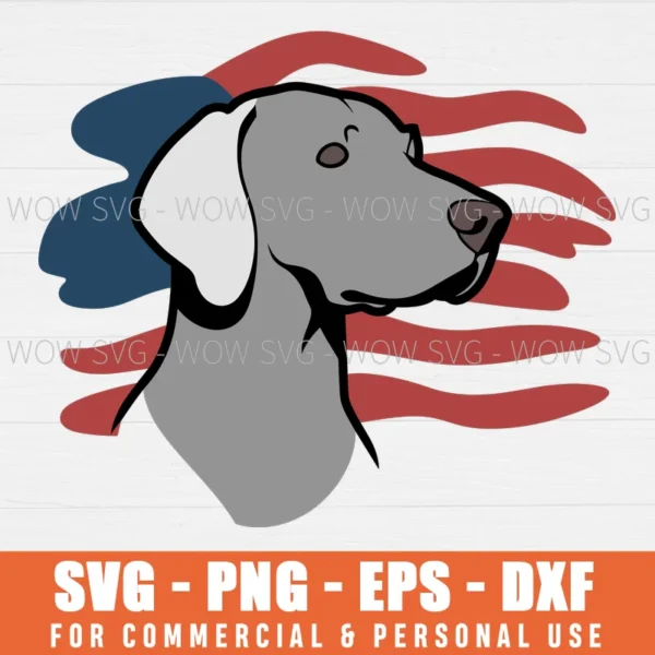 WEIMARANER SVG USA FLAG SVG PATRIOTIC DOG SVG 4TH OF JULY SVG PNG EPS DXF, CRICUT FILES, SVG FILES CLIP ART