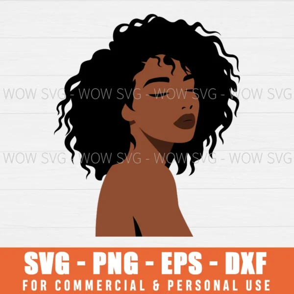 JUNETEENTH SVG MELANIN GIRL SVG CURLY HAIR SVG PNG EPS DXF, CRICUT FILES, SVG FILES CLIP ART