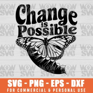 CHANGE IS POSSIBLE SUICIDE AWARENESS RIBBON SVG PNG EPS DXF CRICUT FILE SILHOUETTE ART