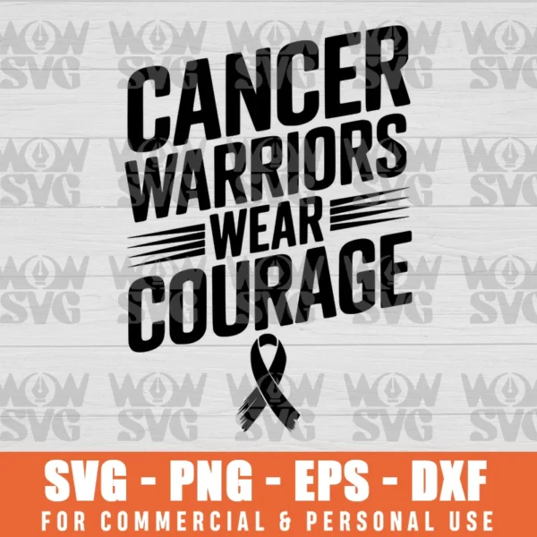 CANCER WARRIORS WEAR COURAGE, WARRIORS WEAR PINK SVG PNG EPS DXF CRICUT FILE SILHOUETTE ART