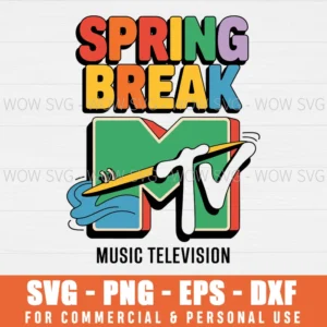 MTV CLASSIC SPRING BREAK DAYTONA BEACH SVG PNG EPS DXF, CRICUT FILE, SVG FILES CLIP ART