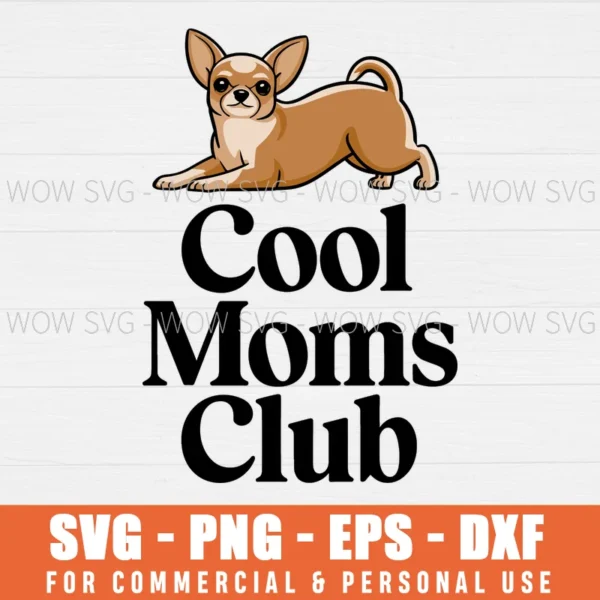 CHILLI HEELER COOL MOMS SVG PNG EPS DXF, CRICUT FILES, SVG FILES CLIP ART