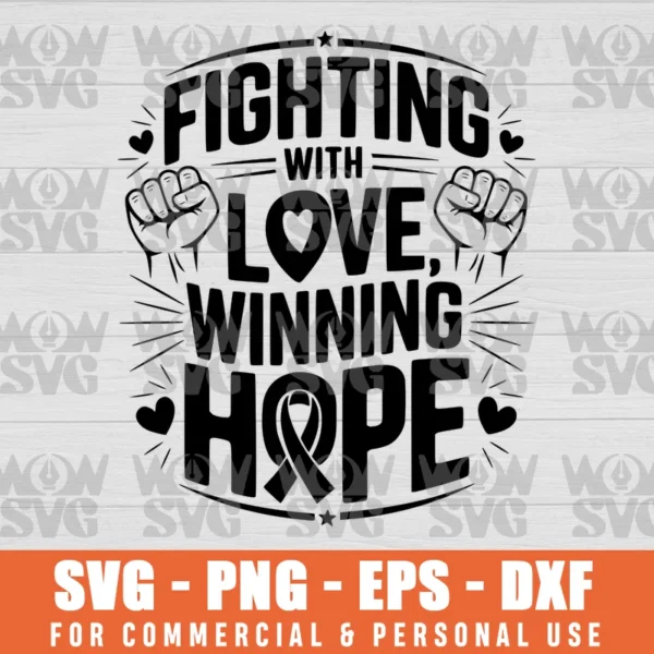 CANCER AWARENESS FIGHT HOPE BELIEVE LOVE SVG PNG EPS DXF CRICUT FILE SILHOUETTE ART