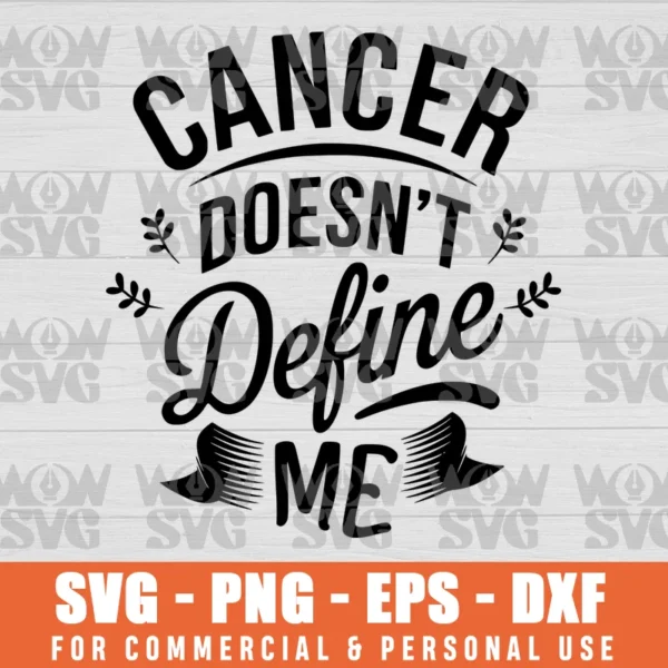 BATTLE WITH GRACE CANCER DOESN'T DEFINE ME SVG PNG EPS DXF CRICUT FILE SILHOUETTE ART