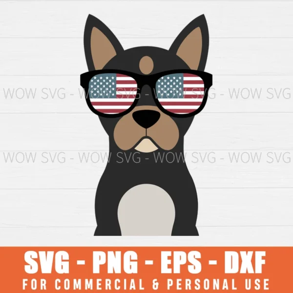 PROUD US DOG SVG INDEPENDENCE DAY SVG US FLAG DAY SVG PNG EPS DXF, CRICUT FILES, SVG FILES CLIP ART