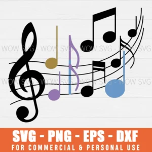 MUSIC NOTES SVG FREE FOR CRICUT SVG PNG EPS DXF, CRICUT FILES, SVG FILES CLIP ART