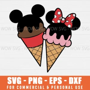 MICKEY MOUSE SVG ICE CREAM CONES SVG DISNEY SVG PNG EPS DXF, CRICUT FILES, SVG FILES CLIP ART