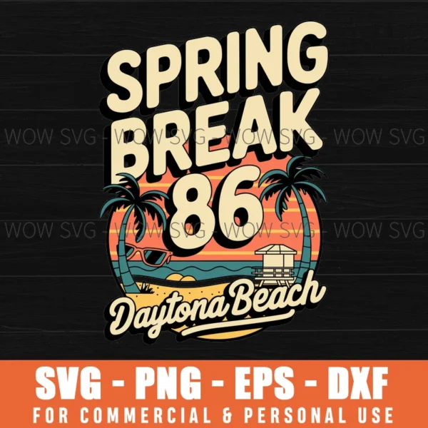 DAYTONA BEACH, SUMMER BEACH VACATION, SPRING BREAK SVG PNG EPS DXF, CRICUT FILE, SVG FILES CLIP ART