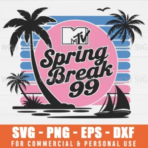 MTV PASTEL COLORS BEACH SPRING BREAK LOGO 99 SVG PNG EPS DXF, CRICUT FILE, SVG FILES CLIP ART