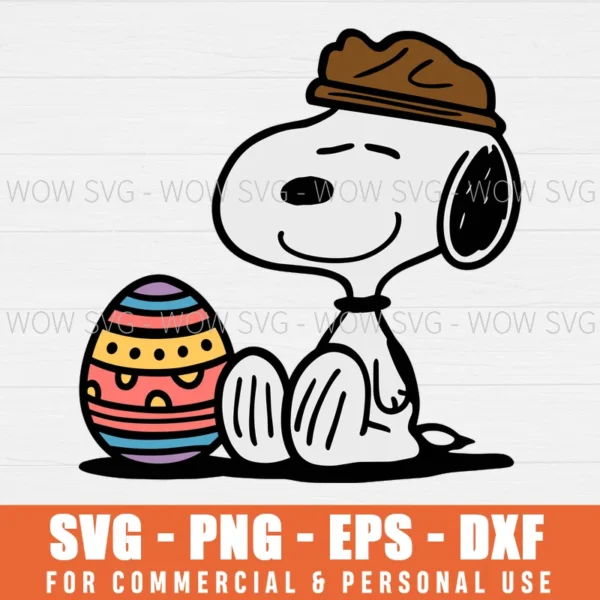 PEANUTS EASTER SVG SNOOPY EASTER SVG HOLIDAY SNOOPY SVG PNG EPS DXF, CRICUT FILES, SVG FILES CLIP ART
