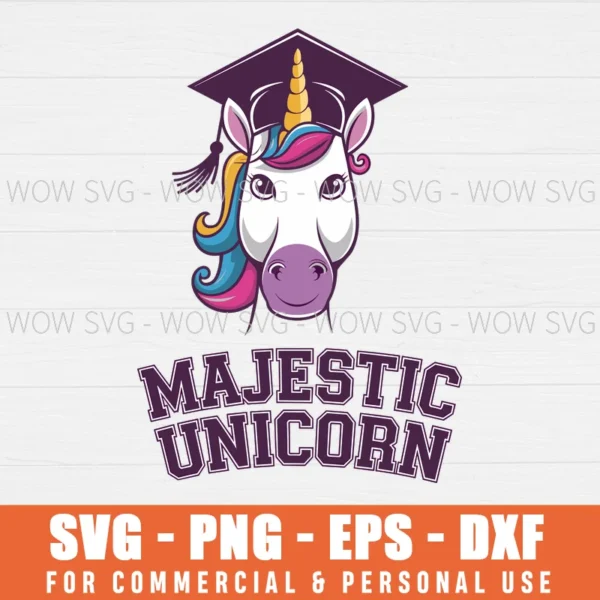 GRADUATION UNICORN SVG NURSERY COLLEGE PRIMARY SCHOOL SVG PNG EPS DXF, CRICUT FILES, SVG FILES CLIP ART