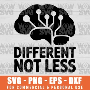 SVG DESIGN THUMBNAIL - different not less svg autism