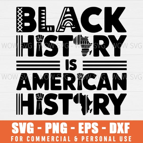 SVG DESIGN THUMBNAIL - Black History Is American History svg African American