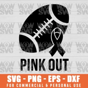 SVG DESIGN THUMBNAIL - Pink Out Football Breast Cancer Tackle Breast Cancer
