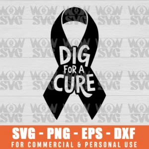 SVG DESIGN THUMBNAIL - Dig For A Cure Breast Cancer Awareness