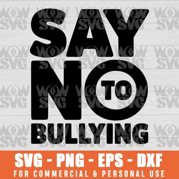 SVG DESIGN THUMBNAIL - End Bullying svg Cute Unity Day svg Say No To Bullying