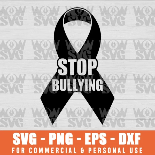 SVG DESIGN THUMBNAIL - Anti Bullying svg Stop Bully svg Parents Support No Bully Awareness