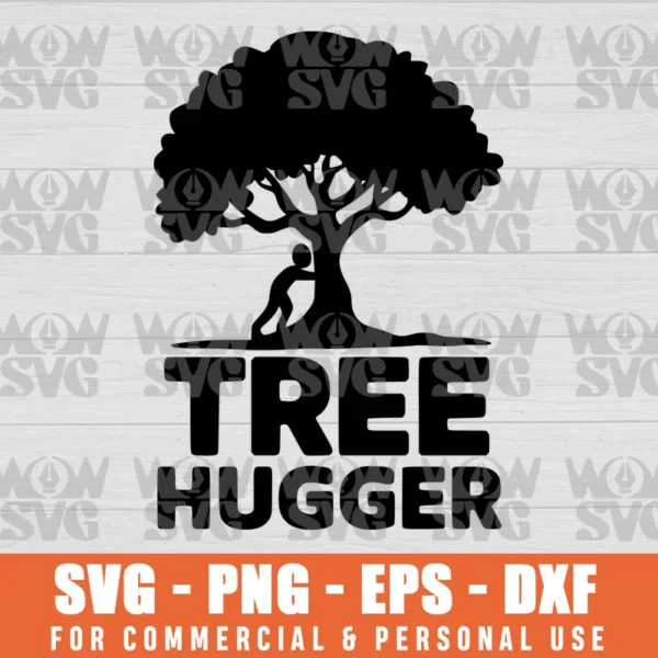 SVG DESIGN THUMBNAIL - Tree Hugger svg Retro Vintage Environmental Nature Lover