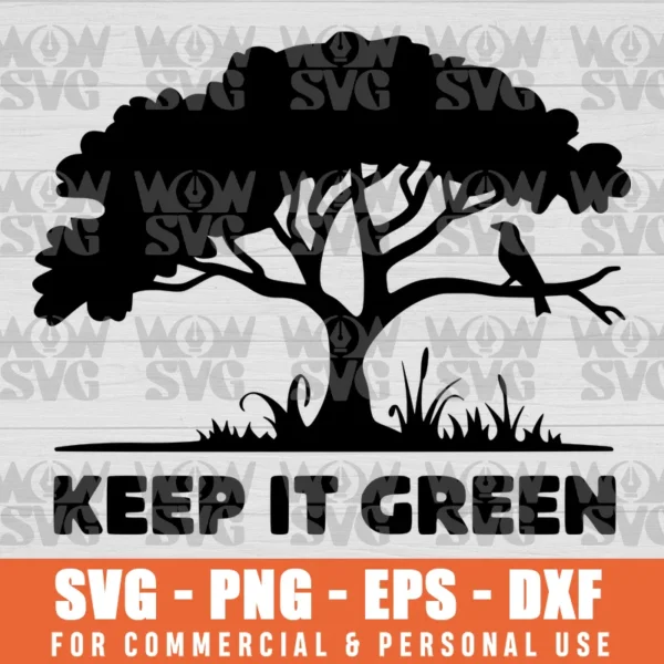 SVG DESIGN THUMBNAIL - Keep It Green svg Earth Day svg Planet Environmental Awareness