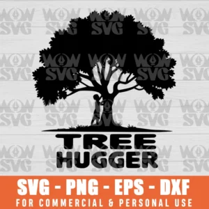 SVG DESIGN THUMBNAIL - Tree Hugger svg Vintage Environmental Nature Lover svg earth day