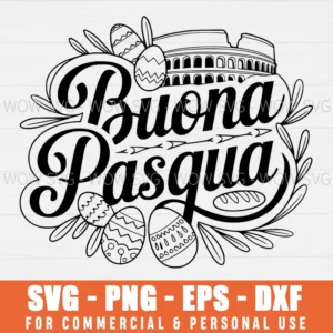 SVG DESIGN THUMBNAIL - Buona Pasqua svg Italian Happy Easter svg easter Eggs