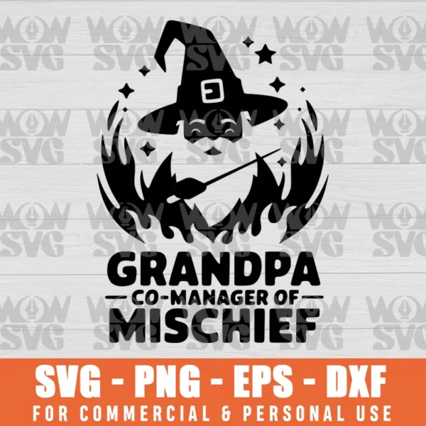 SVG DESIGN THUMBNAIL - Funny harry potter svg Magical Grandpa Manager of Mischief svg Father's Day