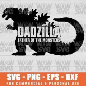 SVG DESIGN THUMBNAIL - dadzilla svg father of the monsters svg godzilla svg father's day