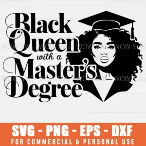 SVG DESIGN THUMBNAIL - black melanin queen svg Black Queen Masters Degree