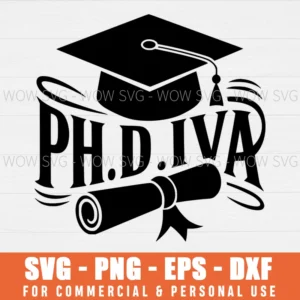 SVG DESIGN THUMBNAIL - Ph.D. Graduation svg Doctorate Degree PhDiva