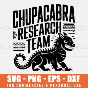 SVG DESIGN THUMBNAIL - Chupacabra Research Team svg Hispanic Pride svg Mythical Cryptid