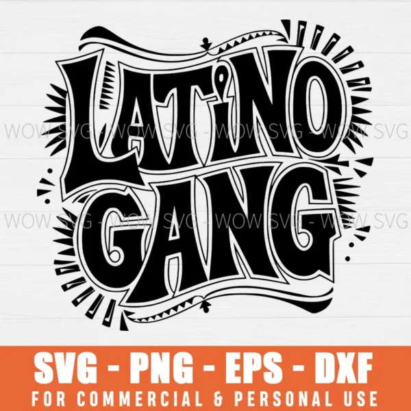 SVG DESIGN THUMBNAIL - Latino Gang svg Latin Trap Hip Hop Reggaeton Hispanic
