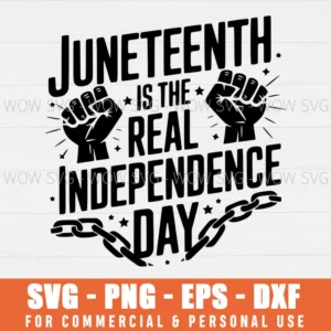 SVG DESIGN THUMBNAIL - Freedom Day Melanin svg Juneteenth is the real independence day svg