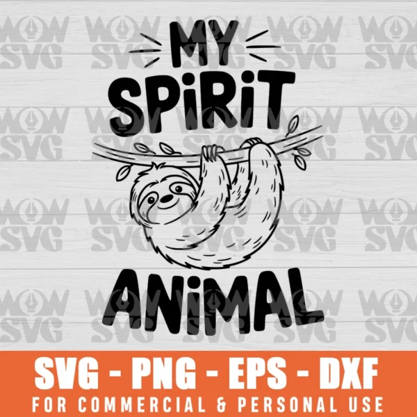 SVG DESIGN THUMBNAIL - SLOTH MY SPIRIT ANIMAL