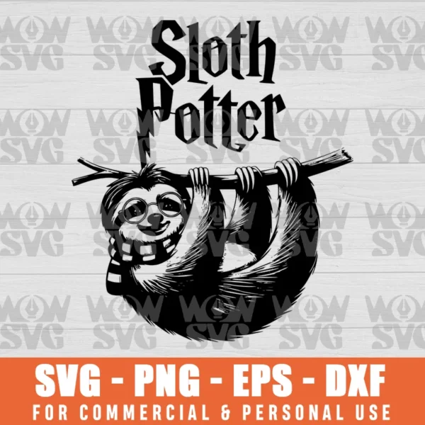 SVG DESIGN THUMBNAIL - HARRY POTER, SLOTH POTTER