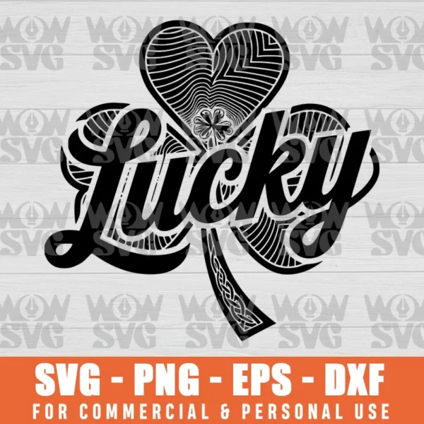 SVG DESIGN THUMBNAIL - LUCKY CLOVER, ST PATRICK'S DAY, CLOVER