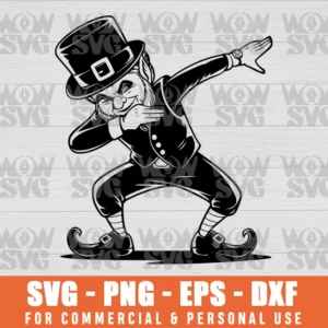 SVG DESIGN THUMBNAIL - DABBING LEPRECHAUN ST PATRICKS DAY