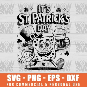 SVG DESIGN THUMBNAIL - SPONGEBOB ST. PATRICK'S DAY