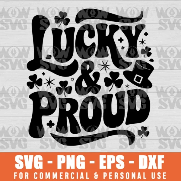 SVG DESIGN THUMBNAIL - LUCKY AND PROUD, ST PATRICKS DAY