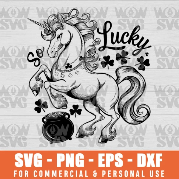 SVG DESIGN THUMBNAIL - UNICORN, LUCKY, ST. PATRICK'S DAY