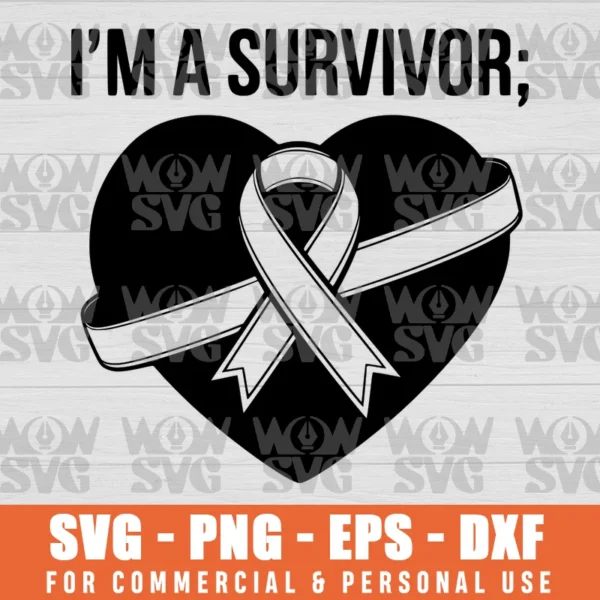 SVG DESIGN THUMBNAIL - I'm a Survivor Svg World Suicide Prevention Day svg Mental Health