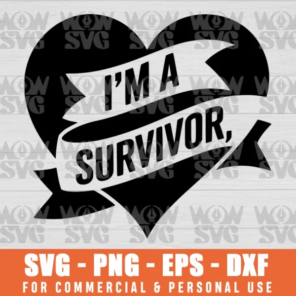 SVG DESIGN THUMBNAIL - i am a survivor svg Suicide Prevention Awareness Svg semicolon