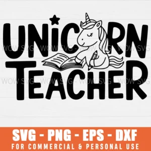 SVG DESIGN THUMBNAIL - Unicorn Teacher svg Funny Teachers svg Back To School