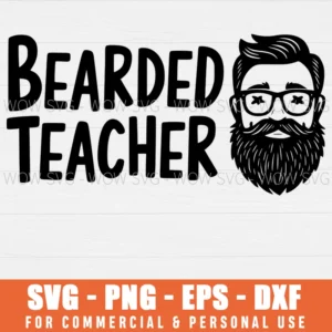 SVG DESIGN THUMBNAIL - Bearded Teacher svg Funny Teacher svg Teacher Appreciation
