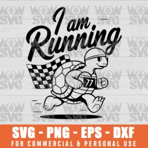 SVG DESIGN THUMBNAIL - turtle running svg Marathon Runner